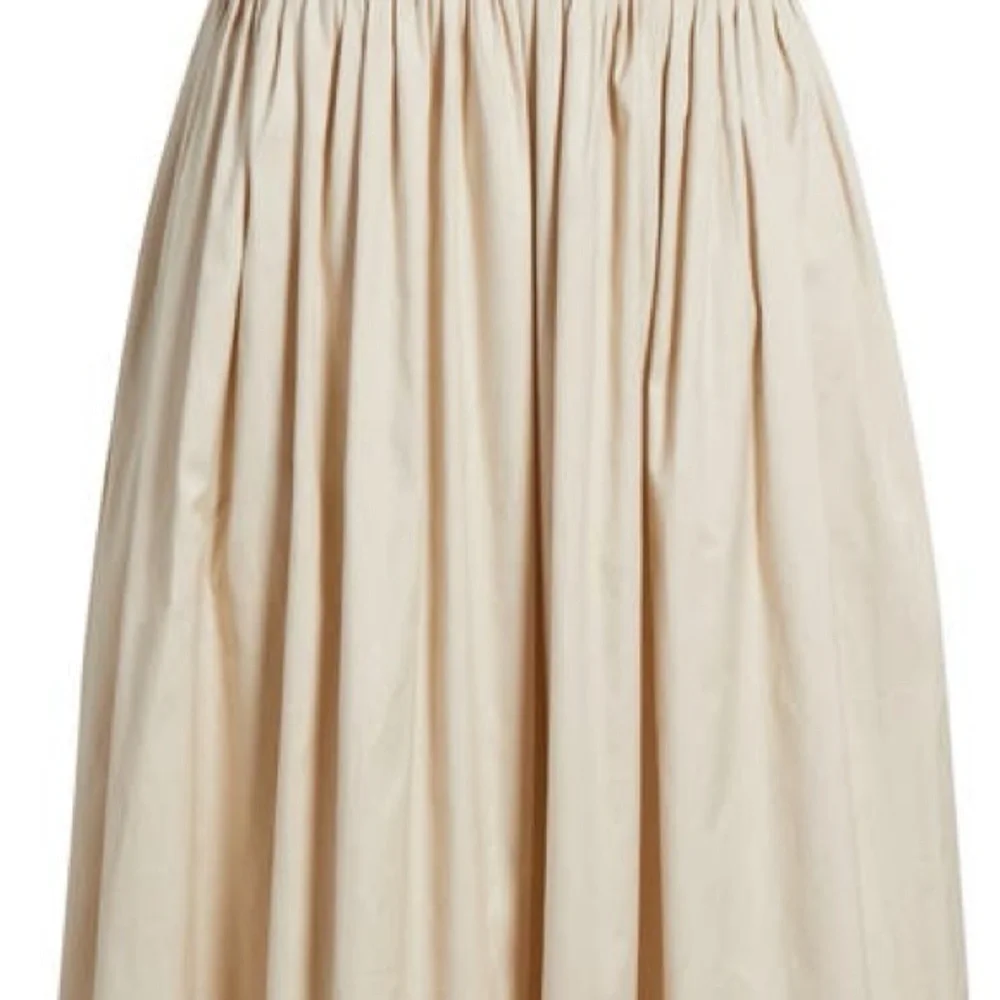 Nordstrom Mixed Media Stretch Cotton Tank Maxi Dress Beige Scroll NWT Small - Picture 6 of 11